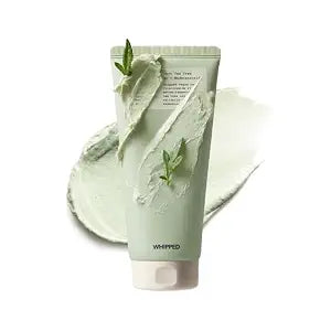 Whipped Korean Skincare Face Wash, Doubles as a Face Mask, Mugwort Tea Tree, Deep Cleansing Vegan Facial Cleanser for Oily Skin and Pore Care with Matcha, Centella Asiatica, Niacinamide