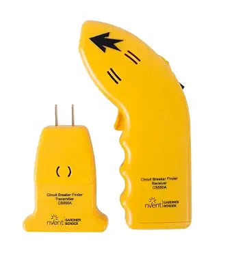 Sperry Instruments CS550A Circuit Breaker Finder, Quickly Locate AC Circuits/Fuses, Visual LED, Plug Style Transmitter/Auto-Sensing Receiver, 120V AC, Yellow