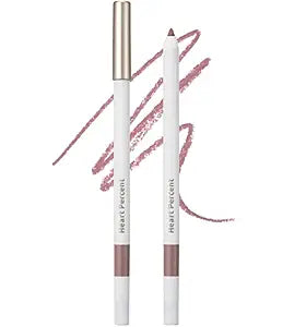 Heart Percent Dote On Mood Lip Pencil Slim, Defines and Fills Creamy Lip Liner Retractable Lipstick Pencil with Built-In Sharpener, #08. Cloudy Mauve