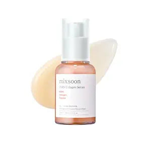 mixsoon PDRN Collagen Serum -Firming, Hydrating and Revitalizing for Face, Lightweight Peptide Hydrating Moisturizer 30ml / 1.01 fl.oz. Korean Glass Skin Care