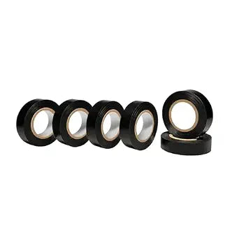 Electrical Tape 6 Pack, 3/4 Inch x 60 FT, Black Electrical Insulating Tape, Strong Adhesive Electric Tape for Home Wiring, Automotive Repair, DIY and Cable Bundling