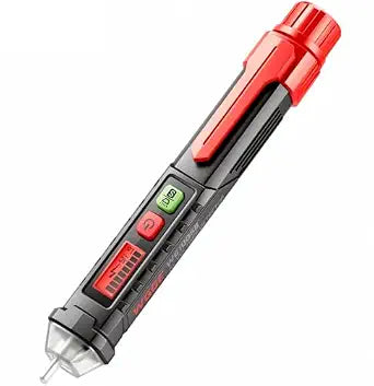 WGGE AC Voltage Tester,Non-Contact Voltage Tester, Dual Range 12-1000V/48-1000V with LCD Display, Buzzer Alarm, Flashlight and Live/Neutral Wire Detection
