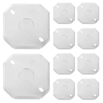 10 Pack Octagon Junction Box Covers, Metal Plates with 20 Screws