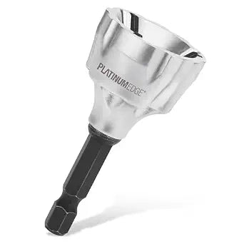 PLATINUMEDGE Deburring External Chamfer Tool with 3 Tungsten Carbide Blades,Quick Release 1/4" Hex Shank, Fits 1/8"-3/4" (3-19mm)  Repair Damaged Bolts, Screws, Threaded Rods & Pipe