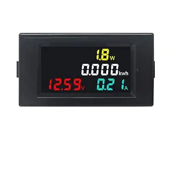 KETOTEK Voltmeter Ammeter DC 14-600V 20A, 4 in 1 Multimeter Panel Kwh Volt Amp Watt Meter, Digital Power Meter Energy Monitor DC Current Meter with Built-in Shunt
