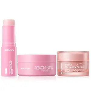 PDRN Collagen Skincare Bundle, Multi Balm Stick, Eye Patches & Face Cream