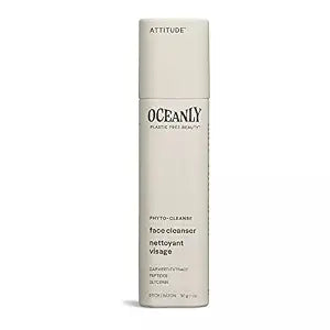 ATTITUDE Oceanly Face Cleanser Bar, EWG Verified, Plastic-free, Plant and Mineral-Based Ingredients, Vegan and Cruelty-free Beauty Products, PHYTO CLEANSE, Unscented, 1 Ounce