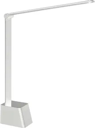 Ambertronix Minimalist LED Desk Lamp, 5 Lighting Modes, USB Charging Port, Aluminum Arms, Portable, Dimmable, Touch Control, Auto Timer, Power Adapter (5V2A) Required and Included (White)