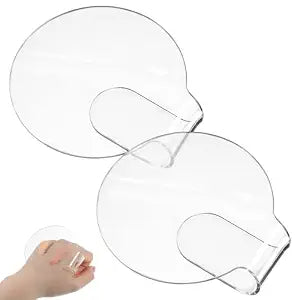 2 PCS Makeup Mixing Palette, Makeup Mixing Tray Acrylic Clear Foundation Palettes Nail Art Manicure Palettes Eyeshadow Make up Hand Palette for Beauty Salon Color Cream Mixings Foundation