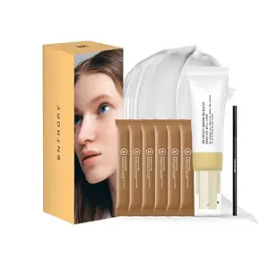 ENTROPY Eyebrow Bleach Kit ï¿½ï¿½ï¿½ï¿½ï¿½ï¿½ï¿½ï¿½ï¿½ At-Home Eyebrow Lightener with Ammonia-Free Formula, Includes Powder Packs, Cream & Applicator Brush | Up to 6 Use