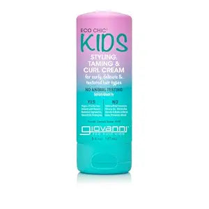GIOVANNI Eco Chic Kids Styling Taming & Curl Cream, Kids Curl Cream, 5 oz