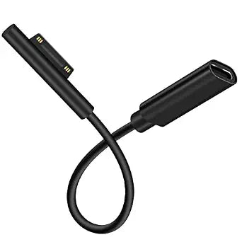 Microsoft Surface Connect to USB-C PD 15V Charging Cable Compatible for Microsoft Surface Pro Series, Surface Book Series, Surface Laptop Series, Surface Go (Female USBC)