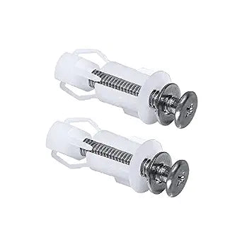 2Pcs Top Fix Toilet Seat Screws Nut Cover Lid Pan Fixing WC Blind Hole Fitting Kits Universal Bathroom Accessories Replacement Toilet Lid Top Fixing Hinges Screws