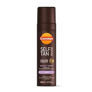 Carroten Self Tan Mousse Dark, Violet Base for Warm Undertone 6.7oz