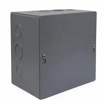 Carbon Steel Indoor Junction Box, 6" x 6" x 6" Screw Cover Wall Mount Electrical Enclosure with Knockouts, NEMA 1 / UL Listed Pull Box, 1-Pack