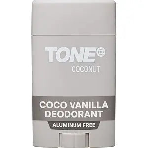 TONE Coconut Vanilla Aluminum Free Deodorant for Men & Women, 48-Hour Odor Protection, Paraben Free Formula, Dermatologist-Tested, 2.65 oz