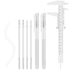 7 Pcs Brow Mapping Pen Set, Eyebrow Microblading Marker Pen