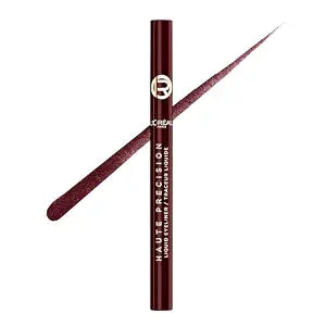 L'Oreal Paris Haute Precision Waterproof Liquid Eyeliner, Smudge-Proof Eye Liner with Micro-Tip, for up to 28HR Eye Makeup Wear, 050 Burgundy Cashmere