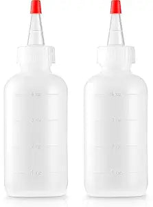 Bar5F 4 oz Soft Style Squeeze Applicator Bottle for Hair Dye, 2-Pack