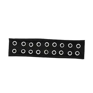 Grommet Headband, Y2k Wide Eyelet HeadbandS, Elastic Hairband Grunge Accessories Punk Hair Accessories, Stretchy Hair band for Women (Black, Style-2)