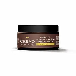 Cremo Beard & Scruff Cream, All Facial Hair, Casked Vanilla, 4 oz