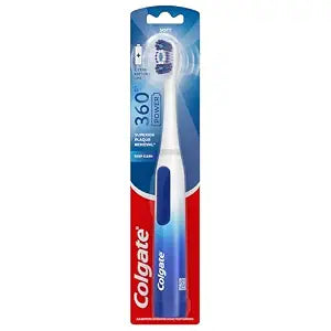 Colgate 360 Vibrate Deep Clean Battery Powered Electric Toothbrush, Soft