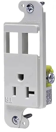 Bryant Electric RJ62WTR tradeSelect JLOAD Tamper-Resistant Multimedia Outlet, Two Open Ports Unloaded, 20A, 125V, White