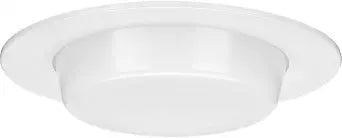 Progress Lighting P806005-028 6" Recessed Drop Lensed Shower Trim with Frosted Glass Diffuser Satin White for 6 in. Housing (P806N Series)