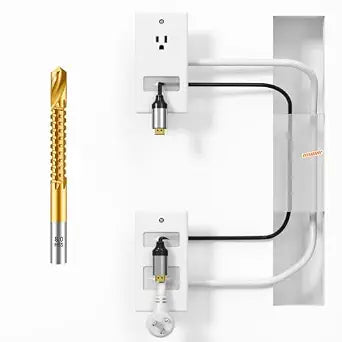 in Wall TV Cable Management Kit, 7ft Cord, Drywall Cutting Drill Bit and Hand Saw  Easy, Safe TV Wire Hider for Wall