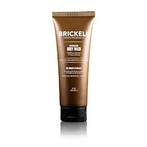 Brickell Men's Exfoliating Body Wash, Body Scrub and Gel Wash to Cleanse and Reveal Fresh, Clear Skin, With Bamboo, Charcoal, and Pumice, 8oz, Fresh Mint