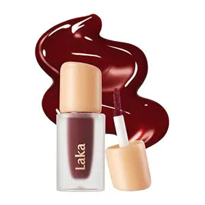 Laka Fruity Glam Lip Tint Mini, 1.9g/0.07oz, Glowing Lip Stain with Wide Color Spectrum, Hydrating & Lightweight Texture, Long-Lasting Bold Stain, Non-Sticky, Vegan, K-Beauty (#120 Caffeine rose)