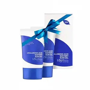 Hyaluronic Acid Watery Sun Gel S.P.F 50, Lightweight moisturizing Sunscreen with No White Cast,non-sticky, 50ml - 2 Pack