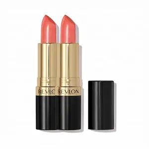 REVLON Super Lustrous Lipstick, Creamy Formula For Soft, Fuller-Looking Lips, Moisturized Feel, 628 Peach Me, 0.15 oz, (Pack of 2)