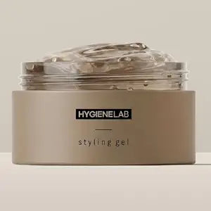 HygieneLab Men's Hair Gel - EWG Verified, Strong Hold, Matte Finish, Weightless Texture, Sandalwood Scent, Non-Toxic Clean Formula, Suitable for All Hair Types