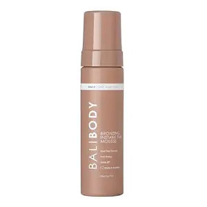 Bali Body Instant Tan Mousse | Wash-off instant bronzing mousse, streak-free with quick-dry finish | Chocolate-tinted body makeup for a natural glow | 200ml/6.7oz