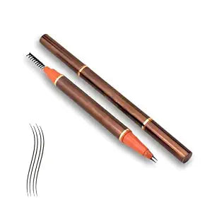 2 Tip UltraFine Pen - For Beard & Eyebrows - Water Resistant, Natural Look, Easy to Use, Long Lasting - Beard Pencil Filler, Eyebrow Pencil Filler - Beard Pen, Brow Pen (DARK BROWN)