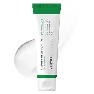 YUMU Cica Exosome Zinc Blemish Relief Cream, Face Moisturizer for Sensitive, Acne-Prone Skin, Lightweight, Breakouts, Barrier Repair, Hydration, Soothing, Oil-Free, Korean Skincare (80 ml/2.70 fl.oz.)