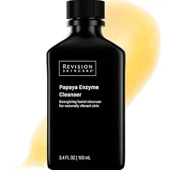 Revision Skincare Papaya Enzyme Cleanser, Energizing Facial Cleanser with Salicylic Acid, Soothing and Exfoliating