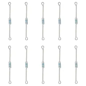 Pack of 10) 15A Ceramic Thermal Fuse 250V,185C Celsius Fuses 9cm Temperature Cutoff Fuse for Rice Cooker, Electric Kettle, Appliances - Fast Acting Safety Protection