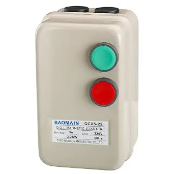 Baomain Magnetic Electric Motor Starter Control QCX5-22 AC 220V 3.2-5A 3HP 1.5-2.2KW 3 Phase