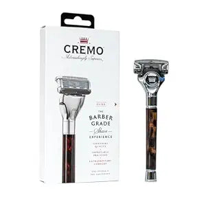 Cremo 5 Blade Razors for Men, 1 Tortoise Shell Handle & 2 Razor Refills