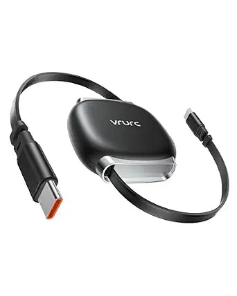 VRURC Ultra 240W Fast Charging Retractable USB C Cable 3.3ft