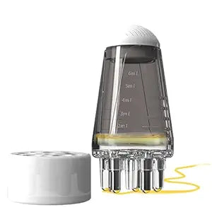 SYCOOVEN Scalp Applicator Comb for Hair Growth, 6ml Small Hair Oil Applicator Scalp Massager Root Comb Applicators Bottle for Essential Oil Hairs Treatment(Grey)