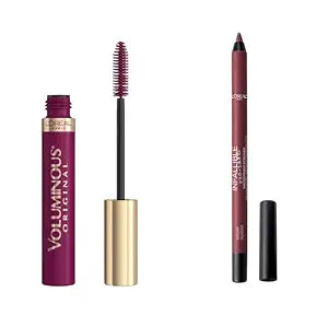 Lï¿½ï¿½ï¿½Orï¿½ï¿½al Paris Makeup Bundle, Includes Voluminous Original Deep Burgundy Mascara and Infallible Pro-Last Pencil Burgundy Eyeliner, 1 Eye 