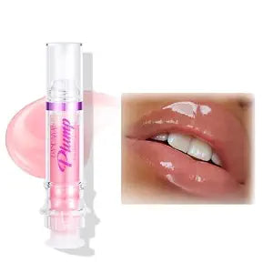 Plumping Lip Oil With Chili Extract - Fuller Lips Instantly! Ultra-Hydrating & Nourishing, Glossy Finish Lip Glow Oil, Lip Plumping Booster Plump, Smooth, and Define Your Lips Naturally (01 Pink)