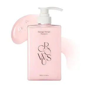 GROWUS Damage Therapy Shampoo (16.9 Fl Oz) 500ml | Marine Peptide, Salicylic Acid & Niacinamide | Nourishing Daily Wash for Dry & Frizzy Hair | Protein Complex | Korean Hair Care