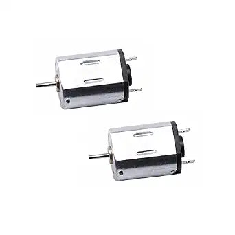 Acxico 2 pcs Mini N20 DC 6V-12V High Speed Micro 10mm*12mm Electric Motor Dual Shaft Slot
