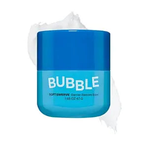 Bubble Skincare Soft Swerve Barrier Cream - Face Moisturizer for Dry Skin, Skin Barrier Repair Balm - Moisture-Sealing Face Balm with Squalane, Shea Butter, Ceramides, Niacinamide (47g)