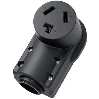 NEMA 10-30R Receptacle,30AMP 125/250VOLT,3-Pole 3-Wire Connector,30A AC Industrial Grade Cord End Female Socket DIY Heavy Duty Industrial Grade Outlet for Dryer,Stove,RV & Generator,ETL Listed,Black