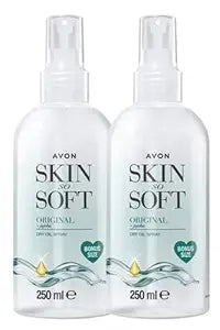 AVON SKIN SO SOFT Original Jojoba Dry Oil Spray 8.45 fl.oz (Pack of 2)